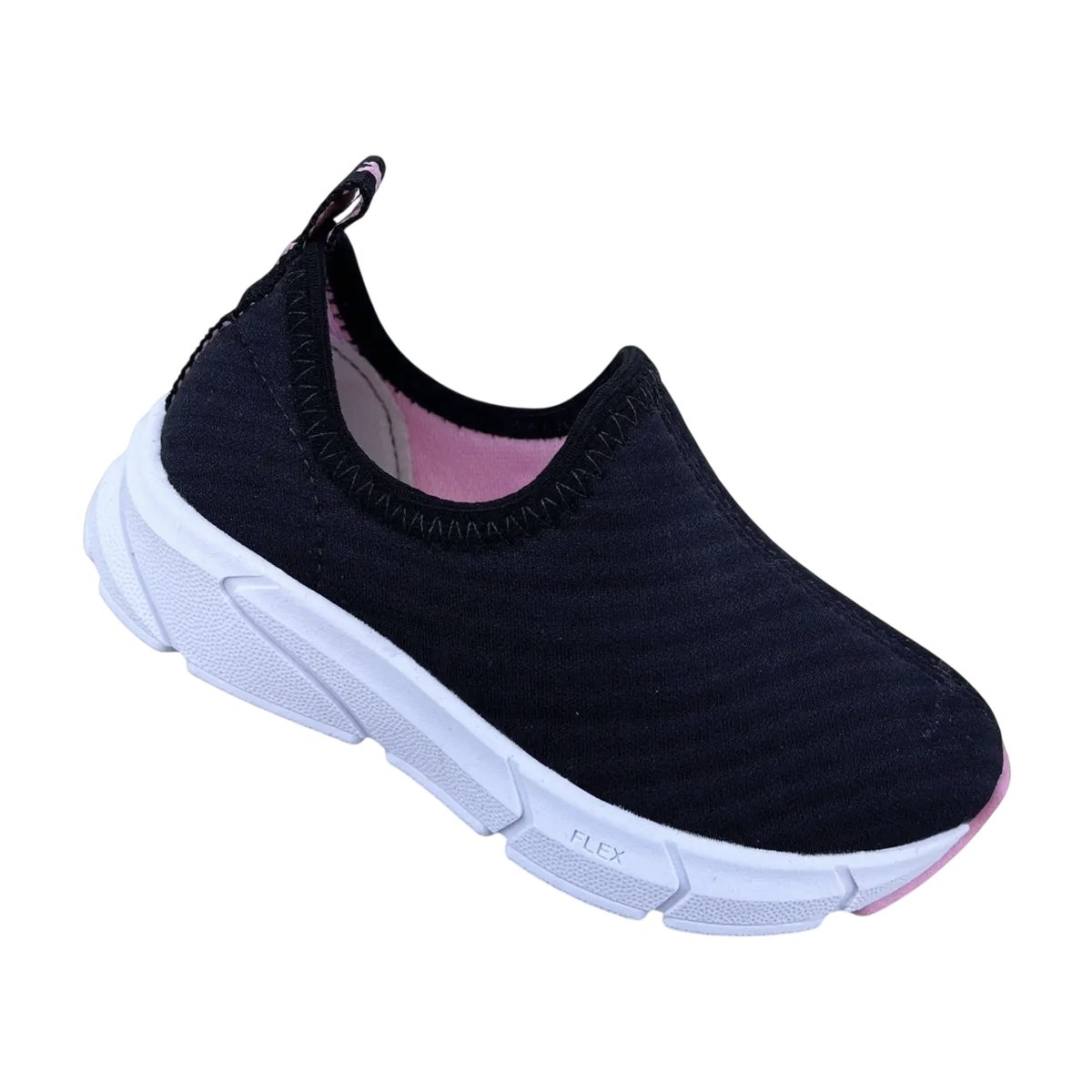 Tênis Casual Slip On Solado Anatômico Respirável Menina Kidy Preto 3