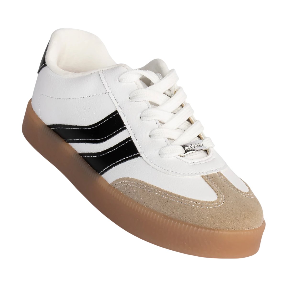 Tênis Casual Estiloso Menina Molekinha Branco/Preto 4