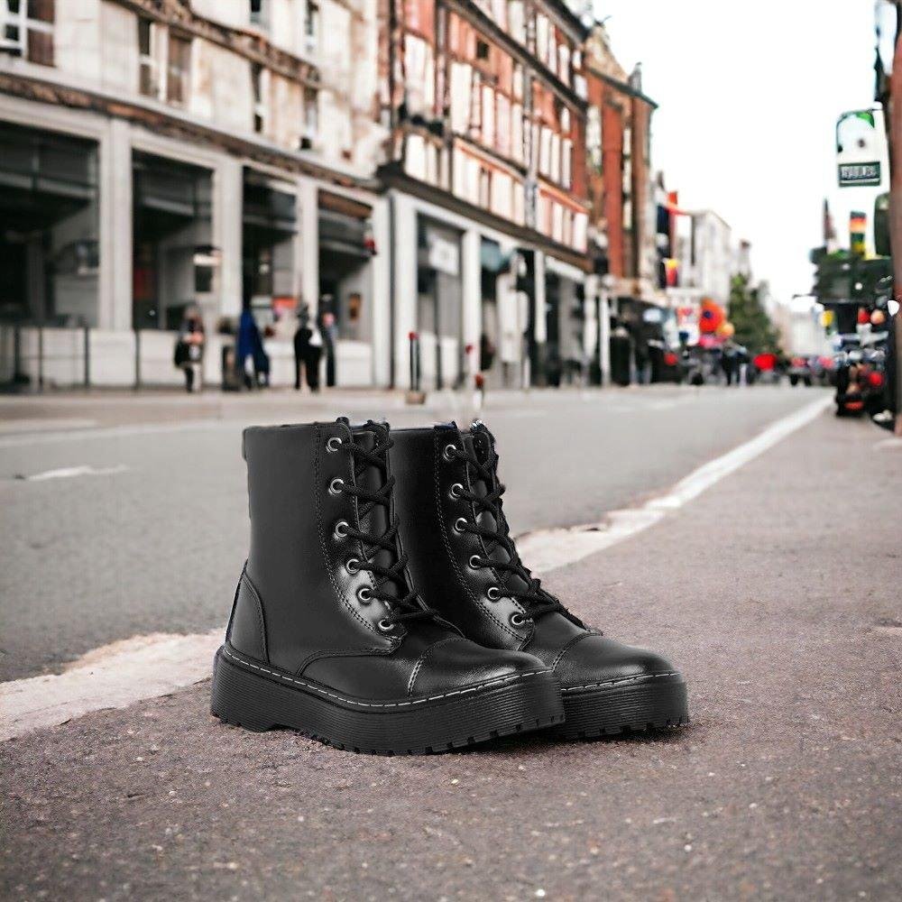 Bota Feminina Coturno Street Coturno Botas Coturno Side Walk Bota