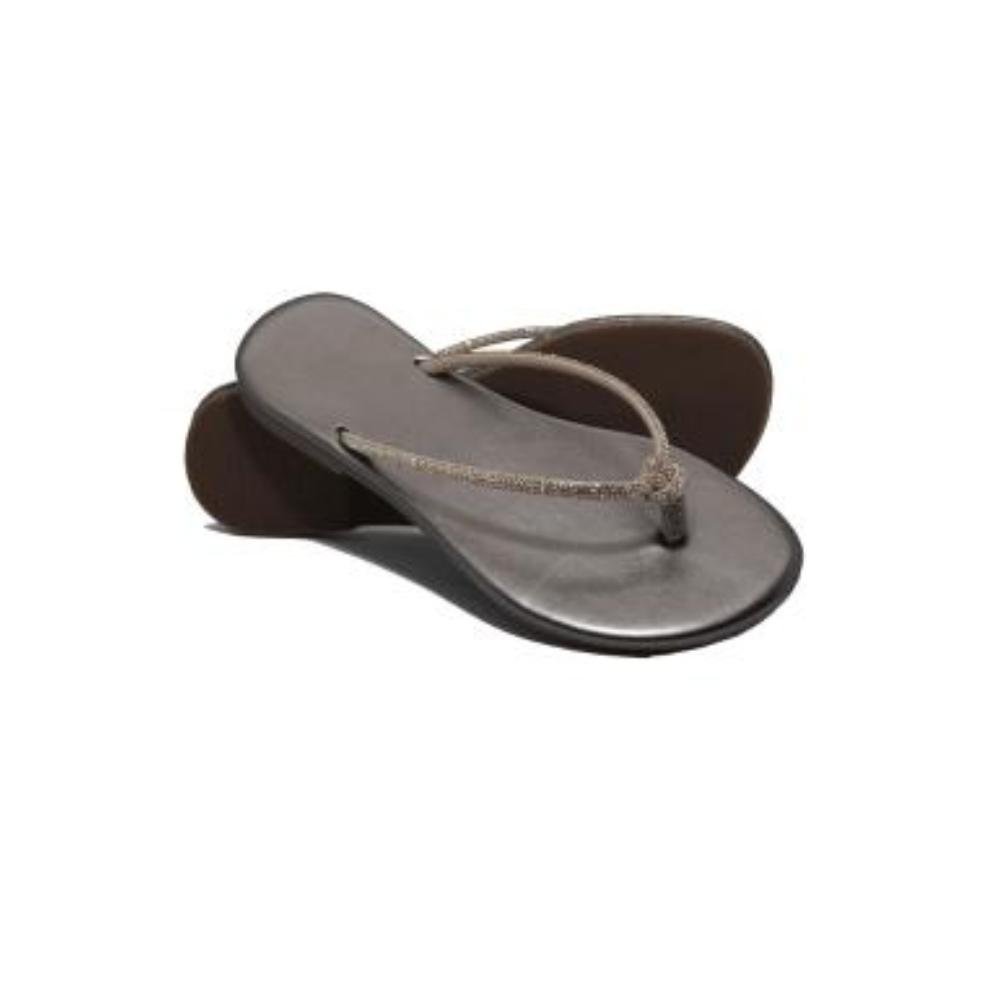 Sandália Chinelo Rasteira Feminina Strass Casual Confortável Preto 1