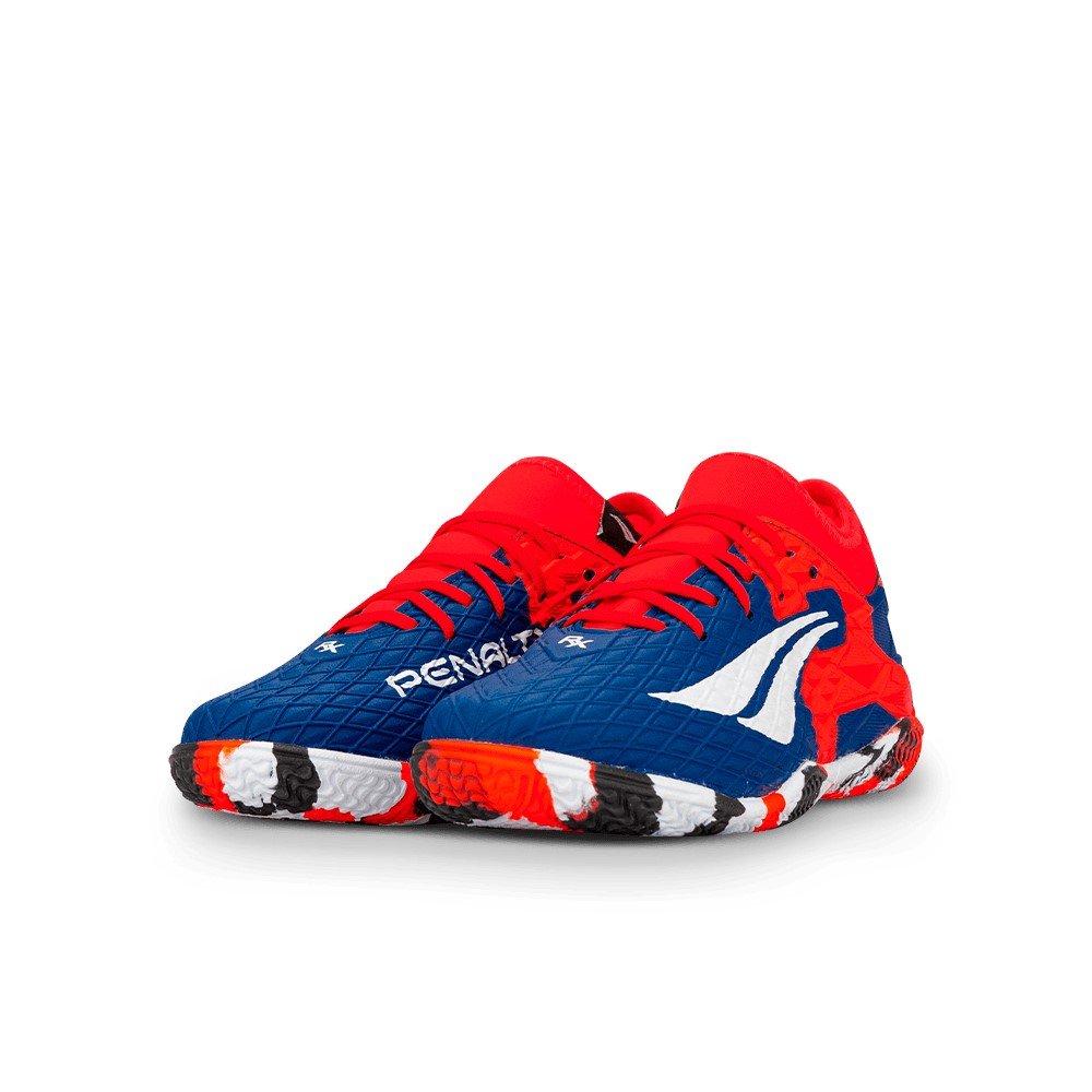 Chuteira Futsal Penalty Rx Locker Kids Y-3 Azul/Laranja 7