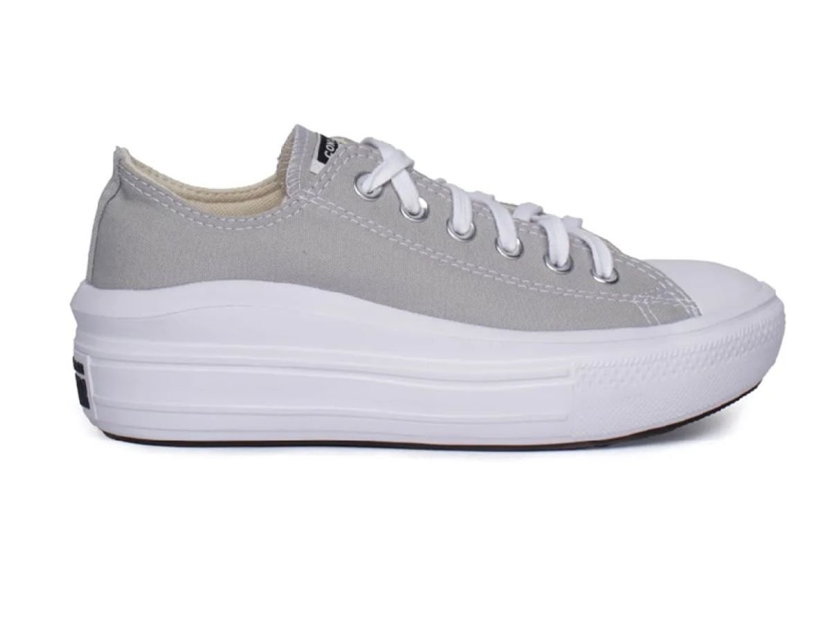 Tênis Converse Chuck Taylor All Star Move Plataforma - Cinza Claro