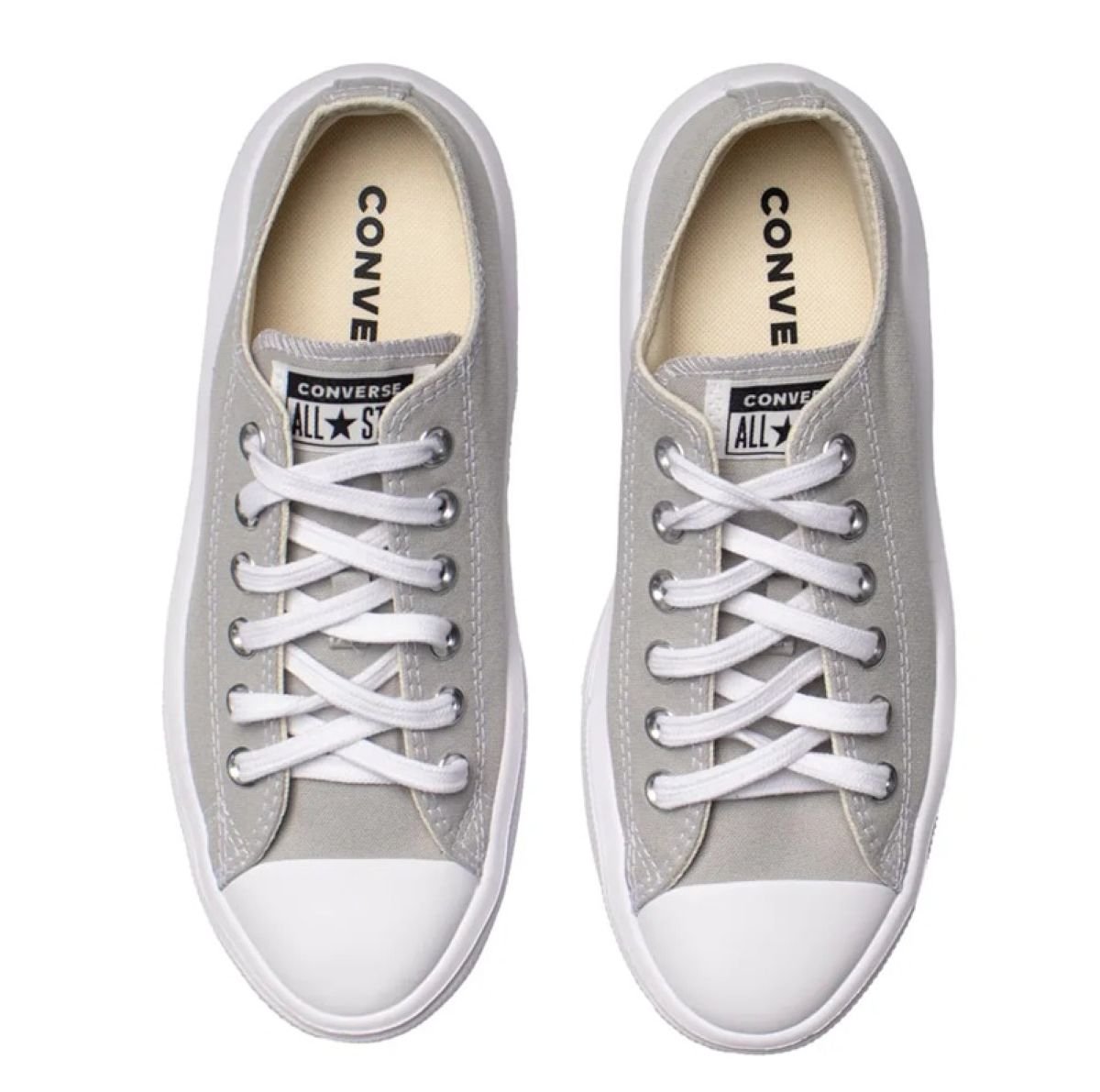 Tênis Converse Chuck Taylor All Star Move Plataforma - Cinza Claro Cinza 2