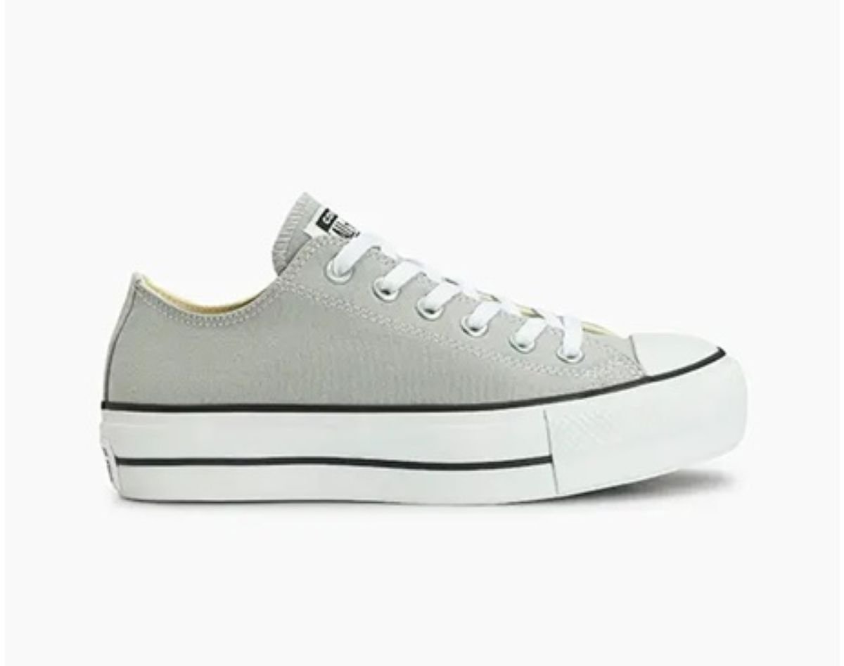 Tênis Converse Chuck Taylor All Star Lift Plataforma - Cinza Claro