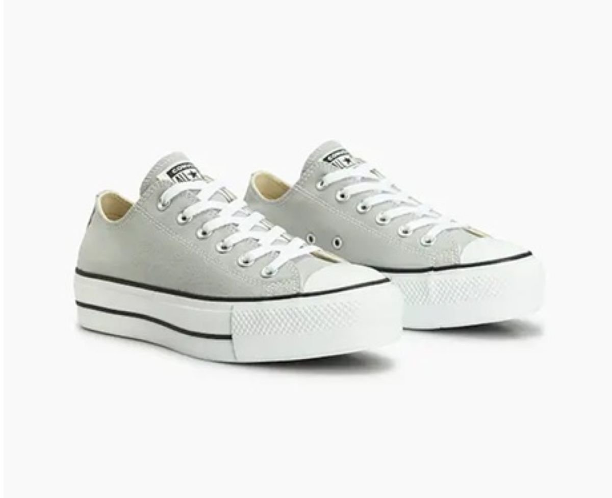 Tênis Converse Chuck Taylor All Star Lift Plataforma - Cinza Claro Cinza 3