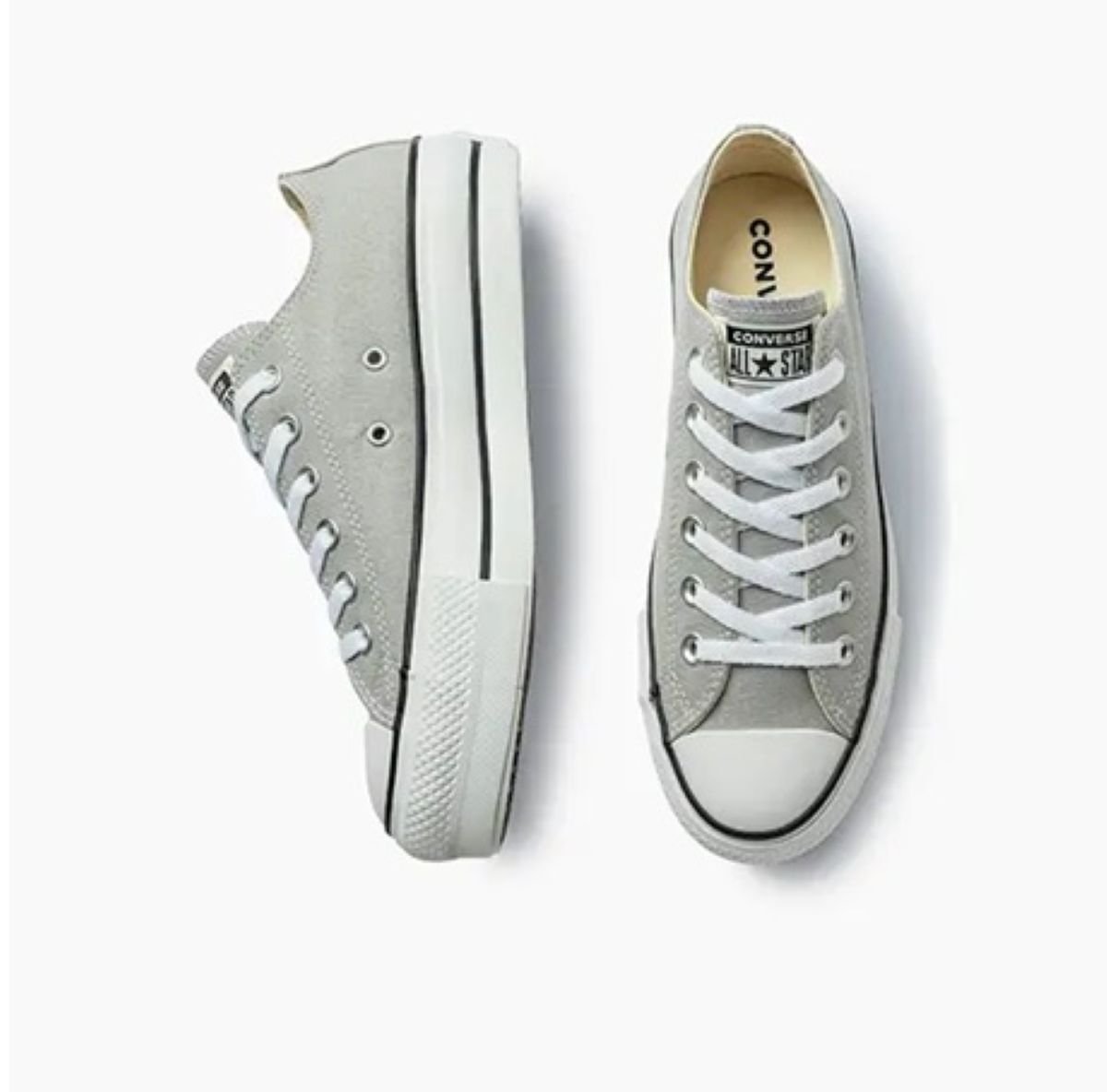 Tênis Converse Chuck Taylor All Star Lift Plataforma - Cinza Claro Cinza 4