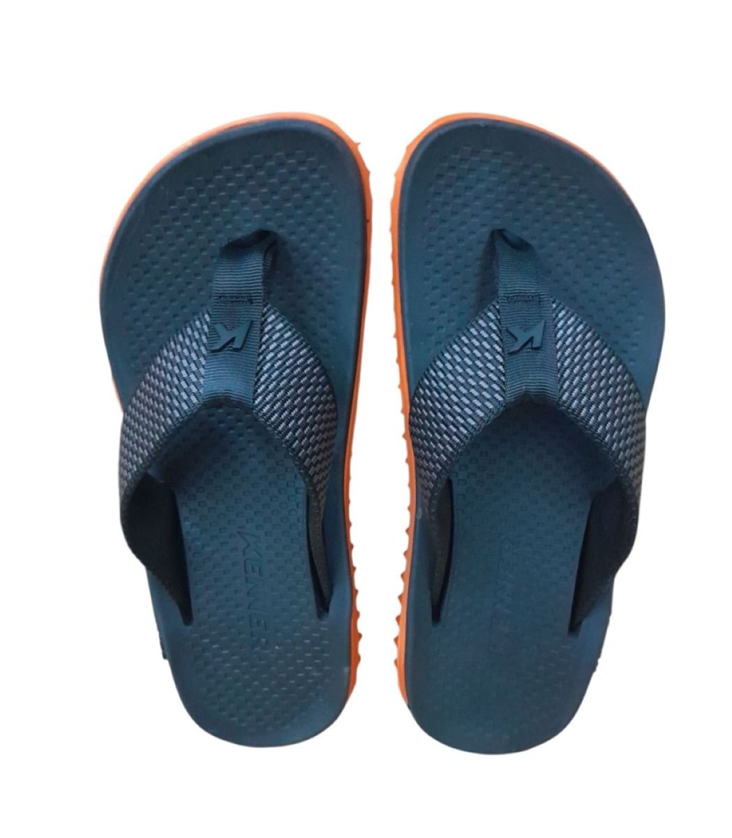 Chinelo Kenner Kivah Masculino - Preto/Laranja Azul 3