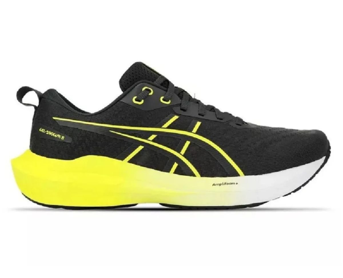 Tênis Asics Gel-Shogun 8 Masculino - Grafite/Amarelo Preto