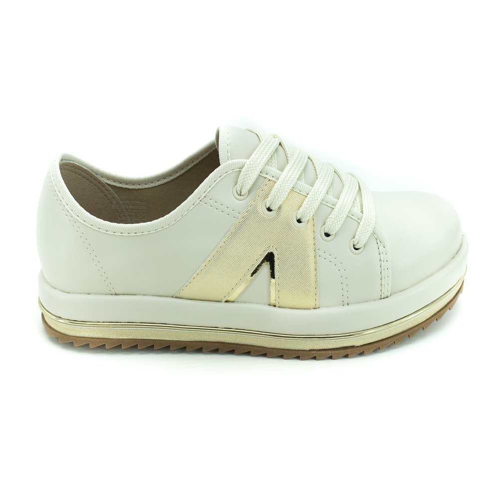 Tênis Feminino Beira Rio 4196.1030 - Branco Off Branco 4