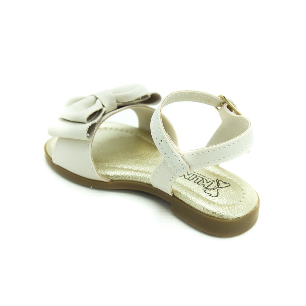 Sandália Infantil Menina Klin Suami Mini - Off White Dourado 4