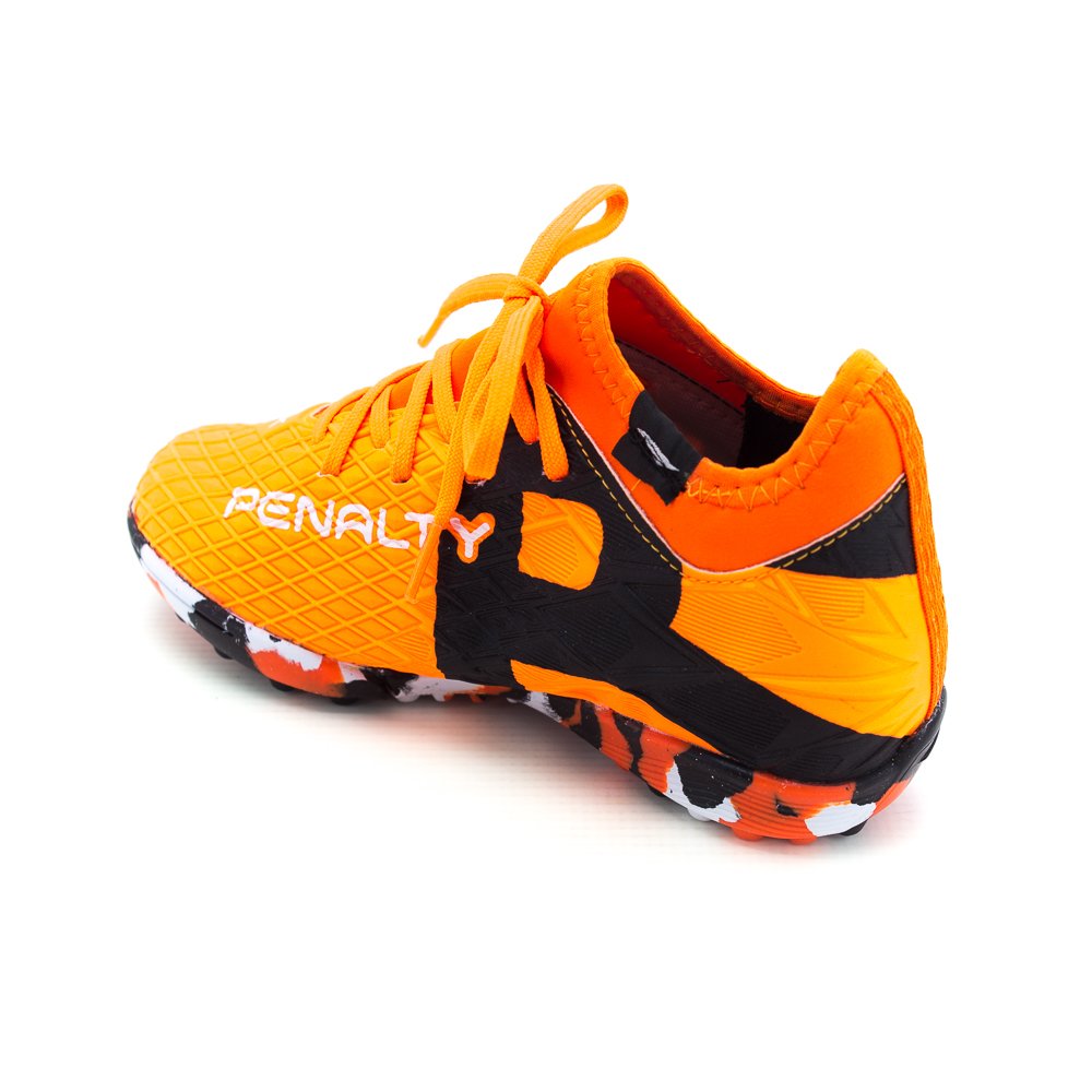 Chuteira Infantil Menino Penalty Society RX Locker - Laranja Laranja 3