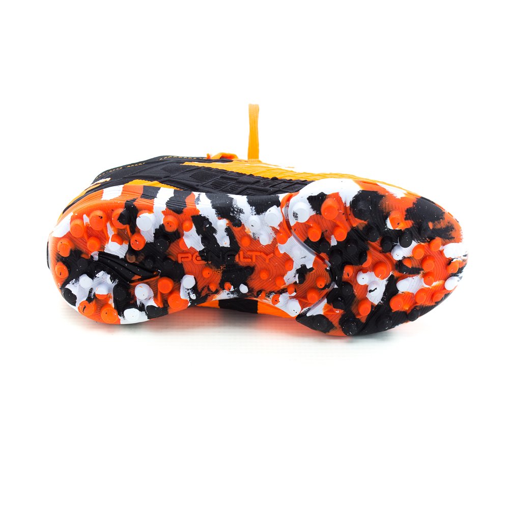 Chuteira Infantil Menino Penalty Society RX Locker - Laranja Laranja 4