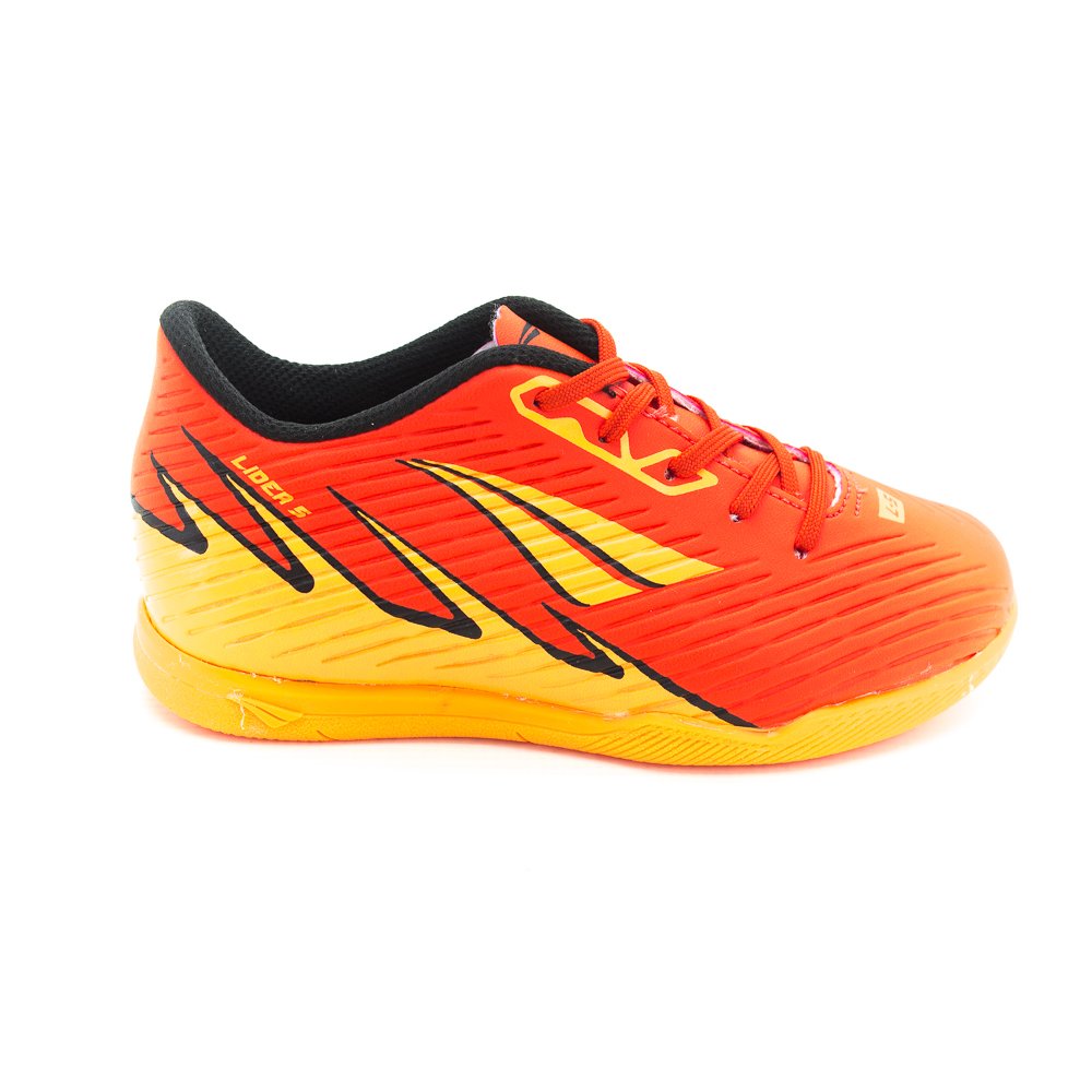 Chuteira Infantil Menino Penalty Futsal Lider Y-5 - Vermelho Laranja 2