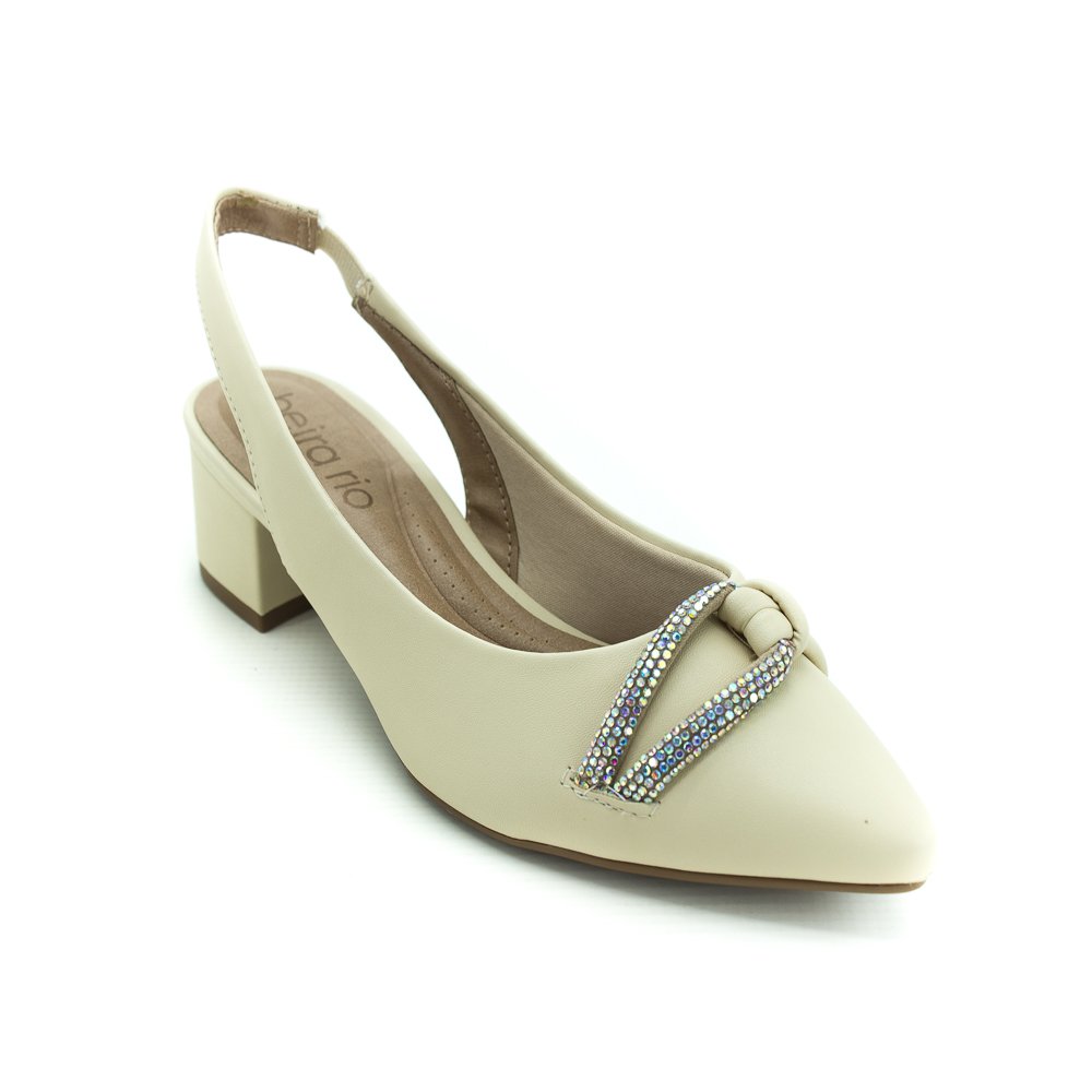 Scarpin Feminino Beira Rio 4182.221 - Off White Branco 1