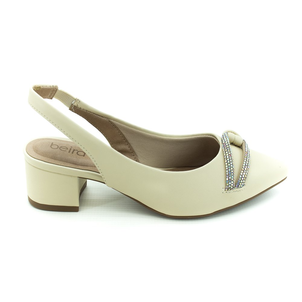 Scarpin Feminino Beira Rio 4182.221 - Off White Branco 2