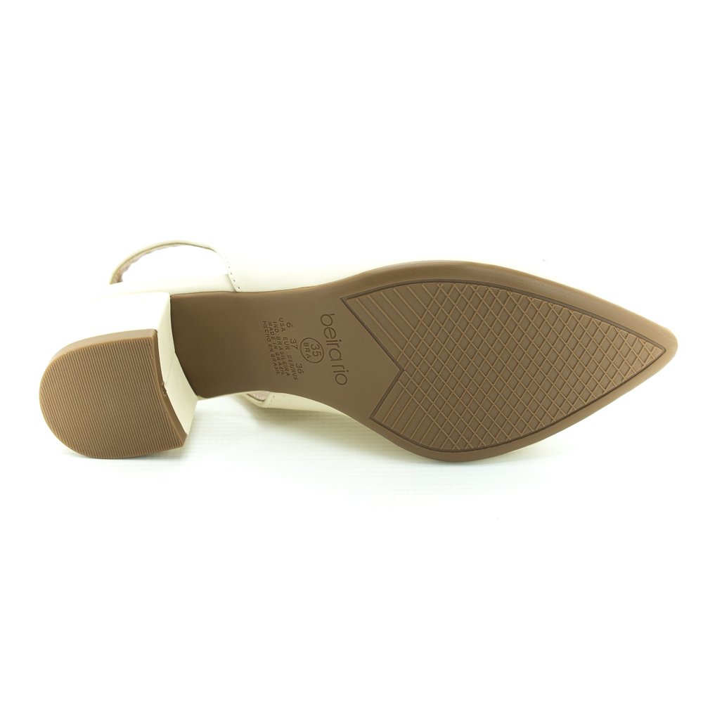 Scarpin Feminino Beira Rio 4182.221 - Off White Branco 4