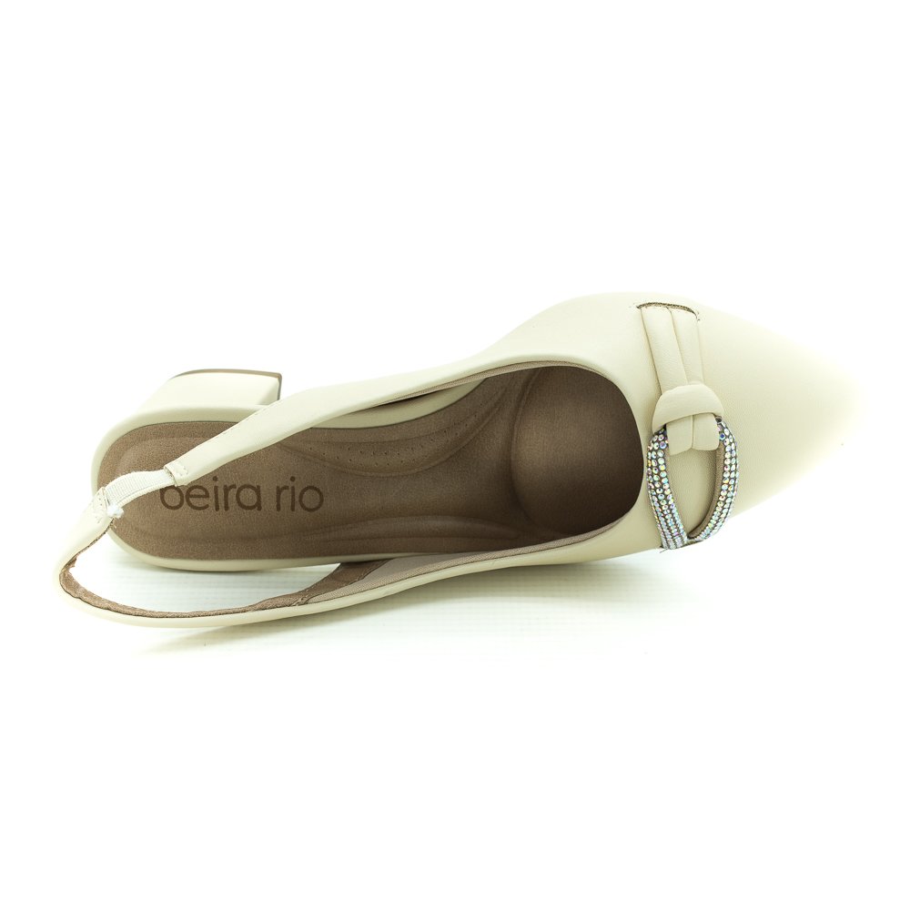 Scarpin Feminino Beira Rio 4182.221 - Off White Branco 5