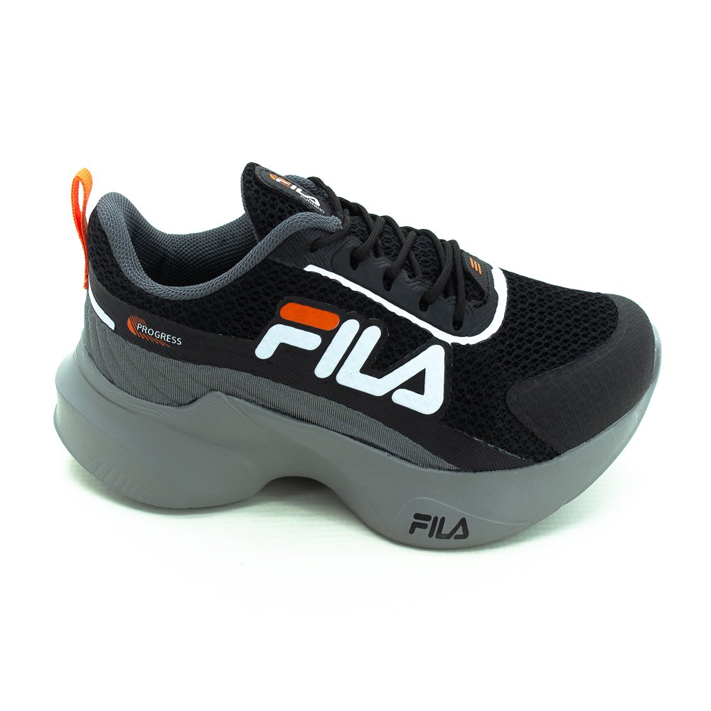 Tênis Infantil Menino Fila Progress - Preto Preto 2