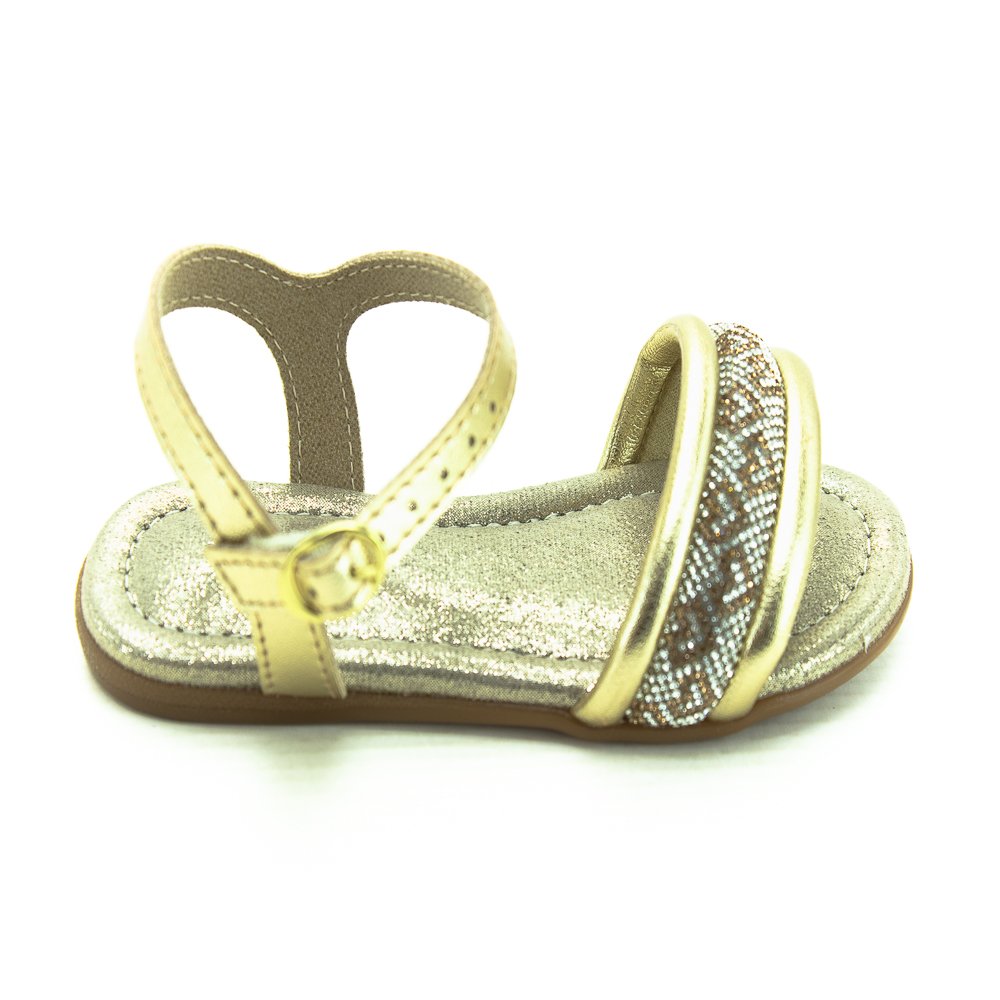 Sandália Infantil Menina Molekinha 2114.280 - Dourada Dourado 2