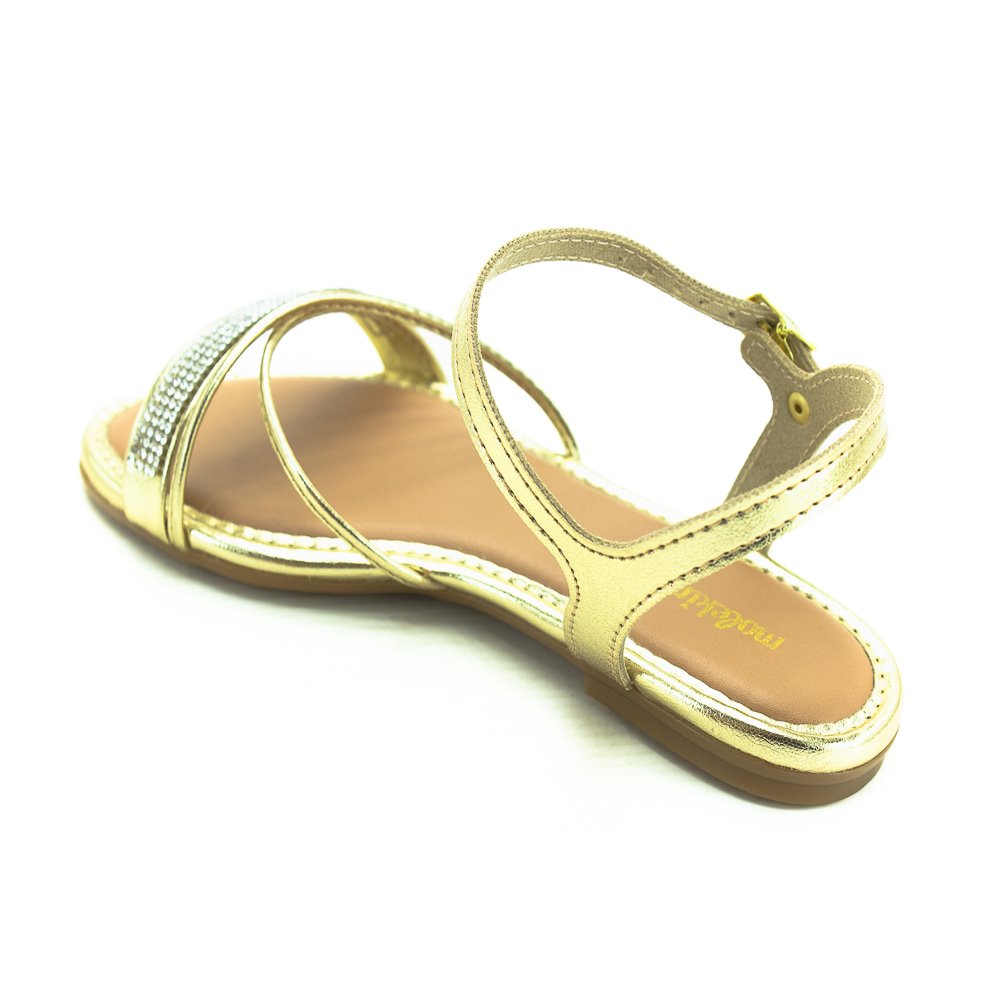 Sandália Infantil Menina Molekinha 2157.1091 - Dourada Dourado 3
