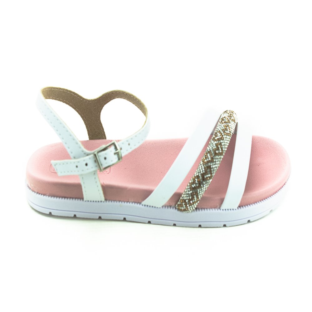 Sandália Infantil Menina Molekinha 2352.113 - Branco Branco 2