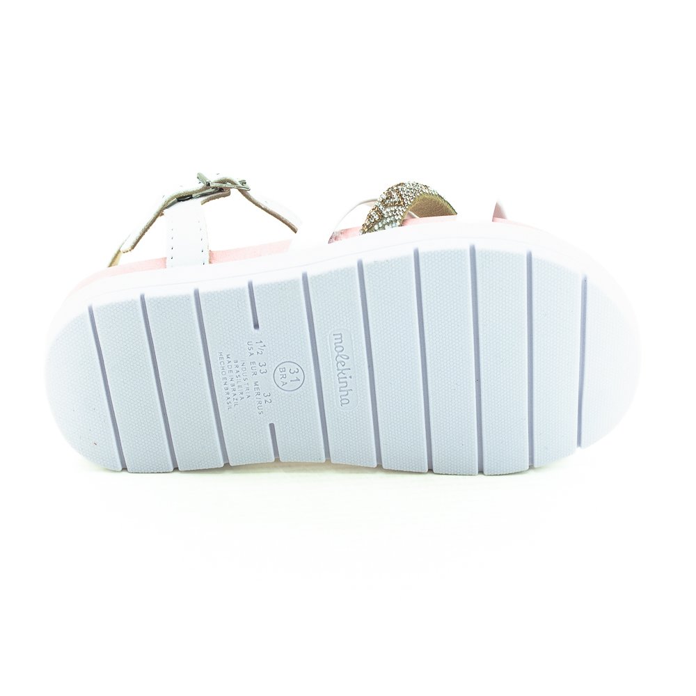 Sandália Infantil Menina Molekinha 2352.113 - Branco Branco 3