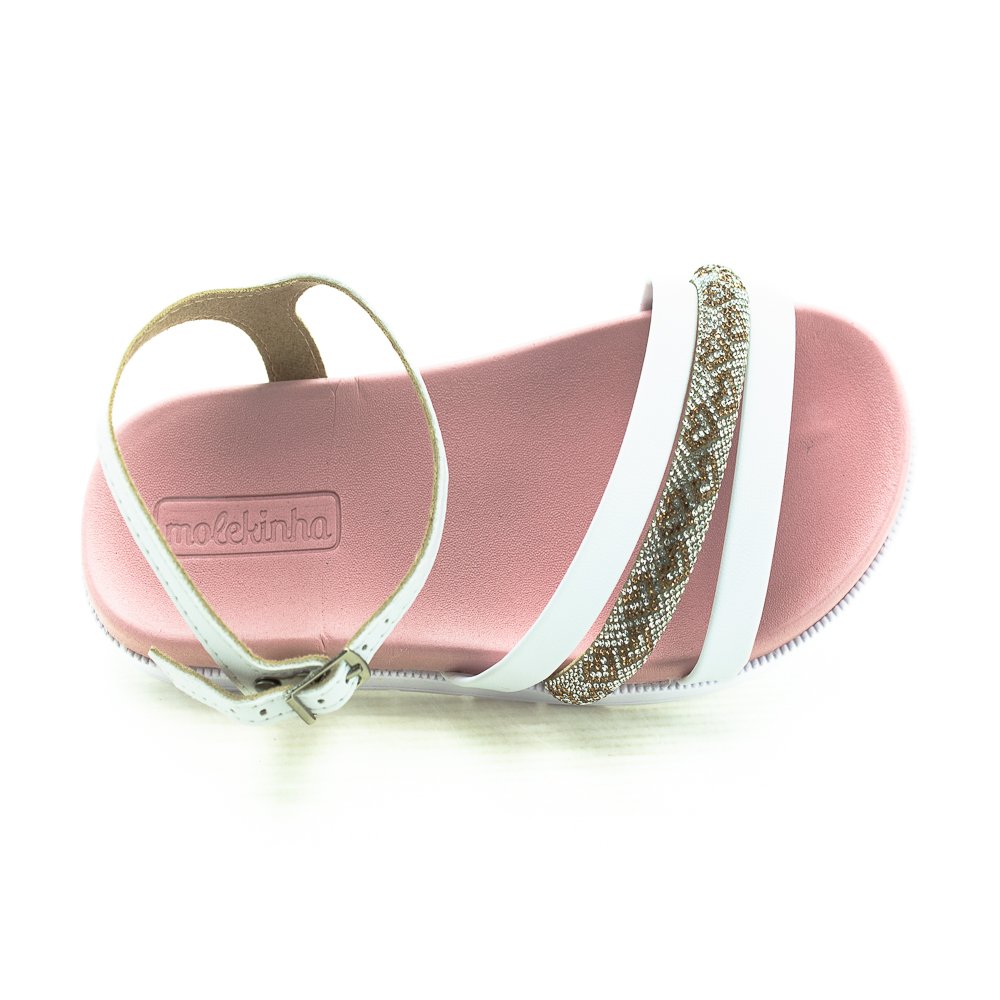 Sandália Infantil Menina Molekinha 2352.113 - Branco Branco 5