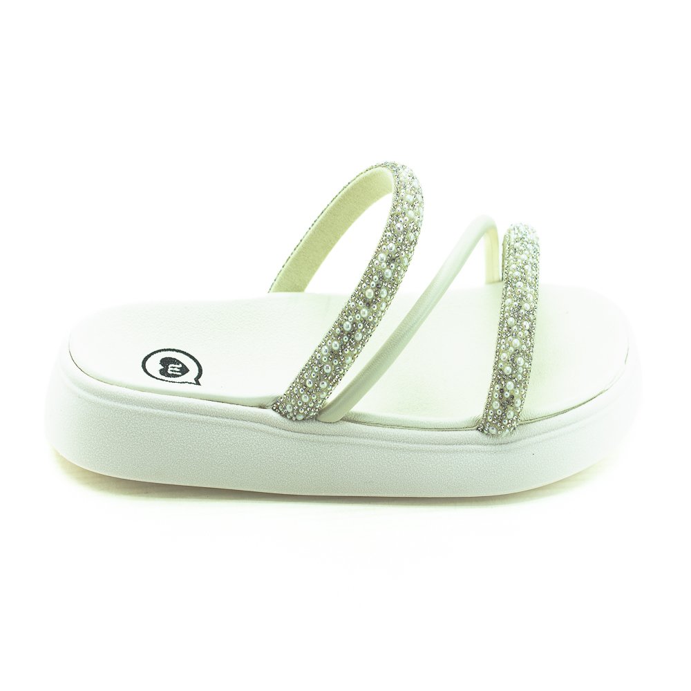 Papete Infantil Menina Molekinha 2358.100 - Off White Branco 2