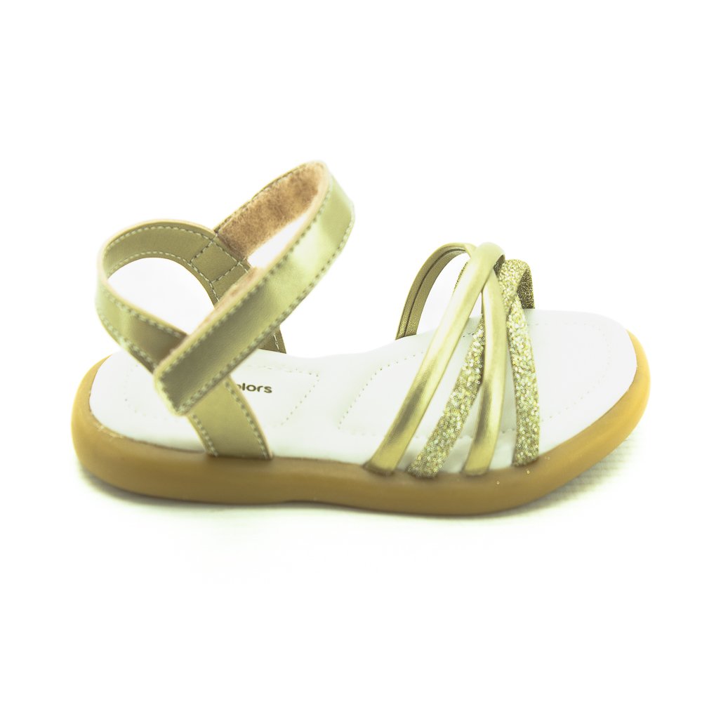 Sandália Infantil Menina World Colors 349006 - Dourada Dourado 2