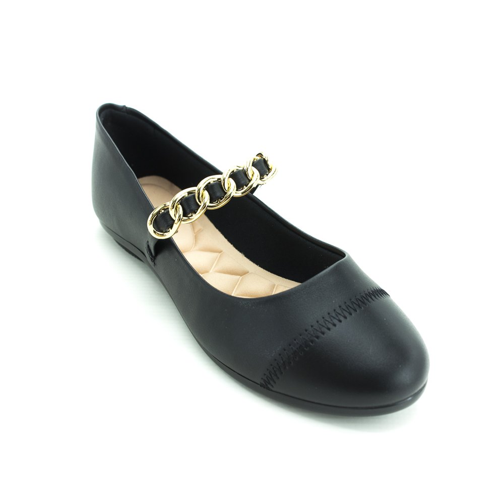 Sapatilha Feminina Moleca 5094.1651 - Preto Preto 1