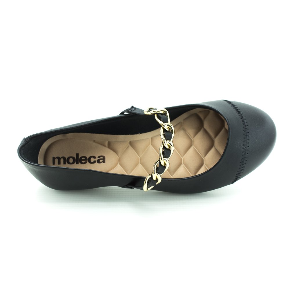 Sapatilha Feminina Moleca 5094.1651 - Preto Preto 3