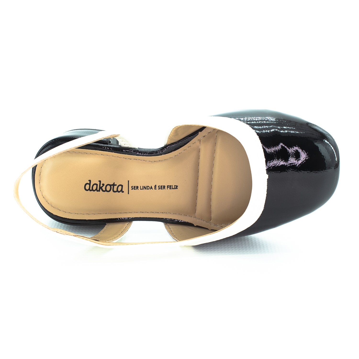 Sapatilha Feminino Dakota D0162-0002 - Preto Preto/Creme 5