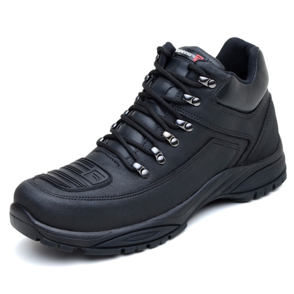 Bota Segurança Motoqueiro Masculina Coturno Tratorado Adventure Solado Borracha Confortavel