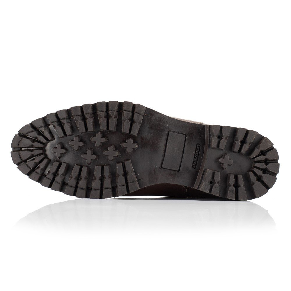 Bota Botina Cano Curto Feminina Chelsea Couro Elastico Trabalho Confortavel Resistente Marrom 4