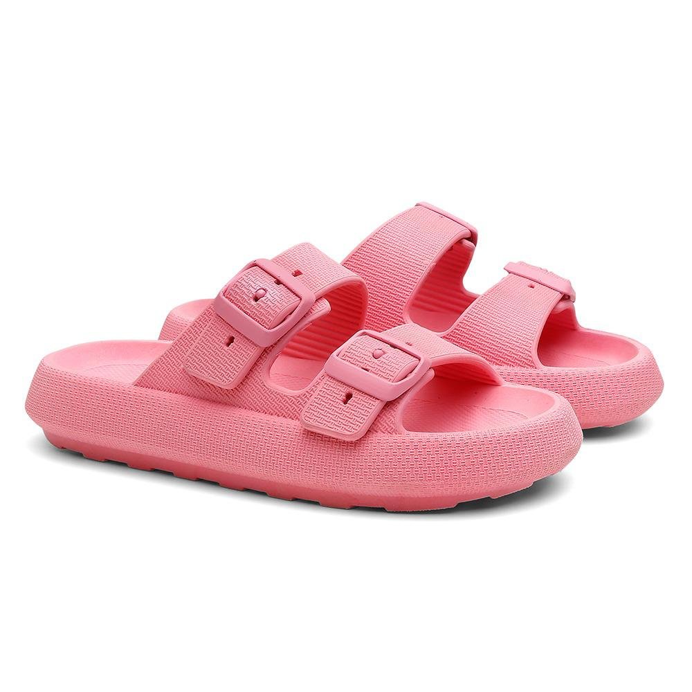 Chinelo Nuvem Slide Feminino Fivela Com Regulagem Sola Microexpandida Confortavel e Resistente Rosa 3