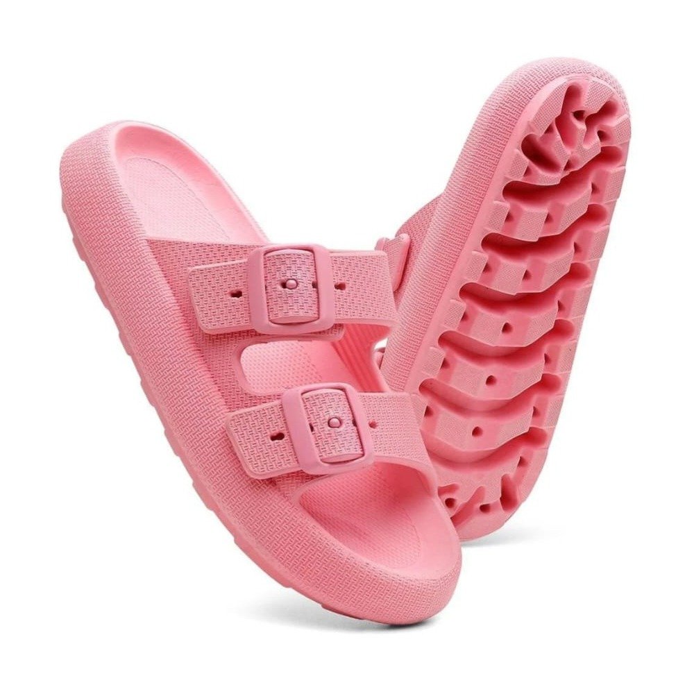 Chinelo Nuvem Slide Feminino Fivela Com Regulagem Sola Microexpandida Confortavel e Resistente Rosa 5