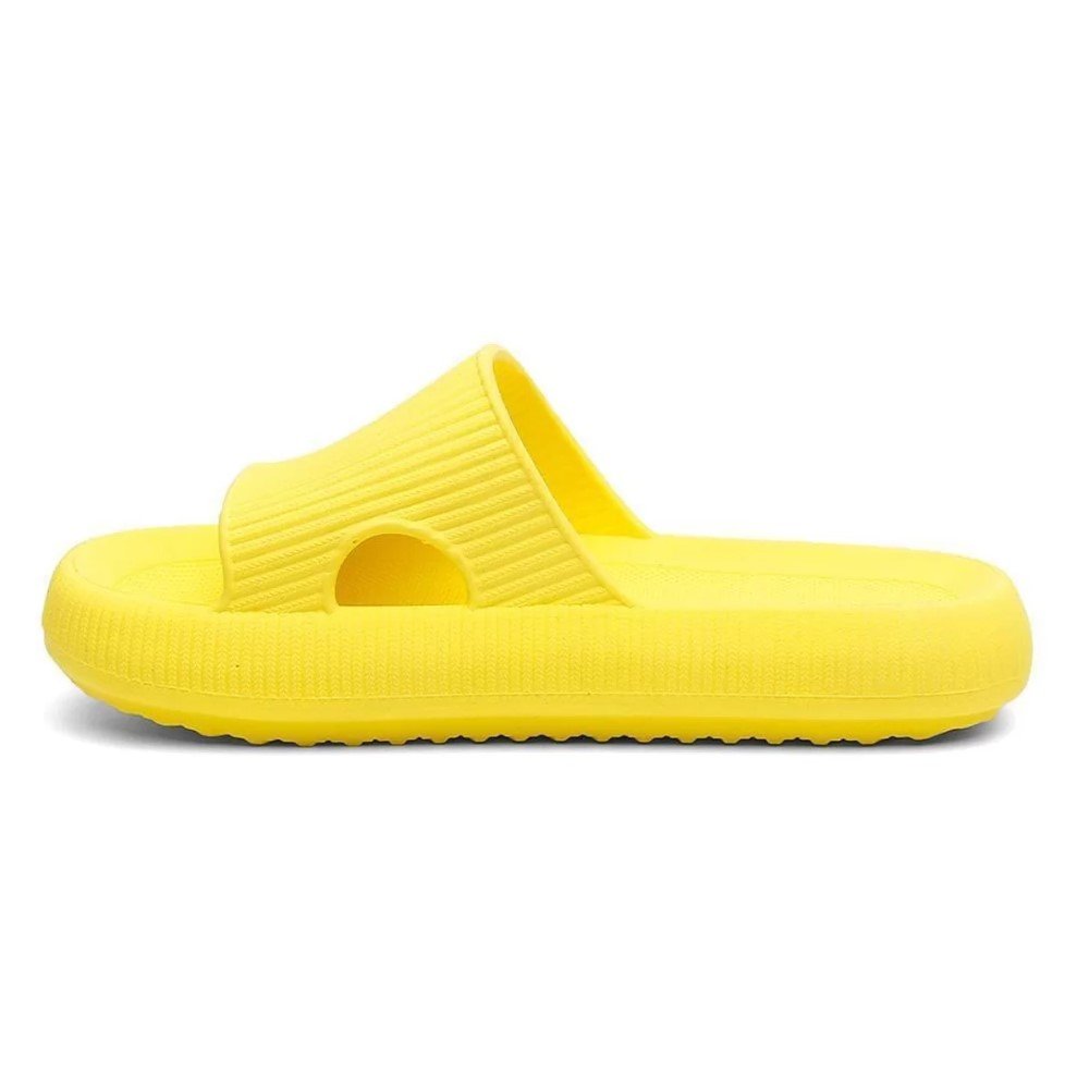 Chinelo Nuvem Slide Basico Unissex Extra Macio Praia Piscina Sola Microexpandida Confortavel Amarelo 2