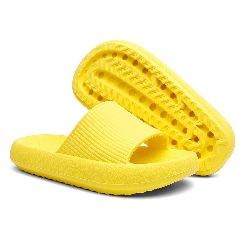 Chinelo Nuvem Slide Basico Unissex Extra Macio Praia Piscina Sola Microexpandida Confortavel Amarelo 3