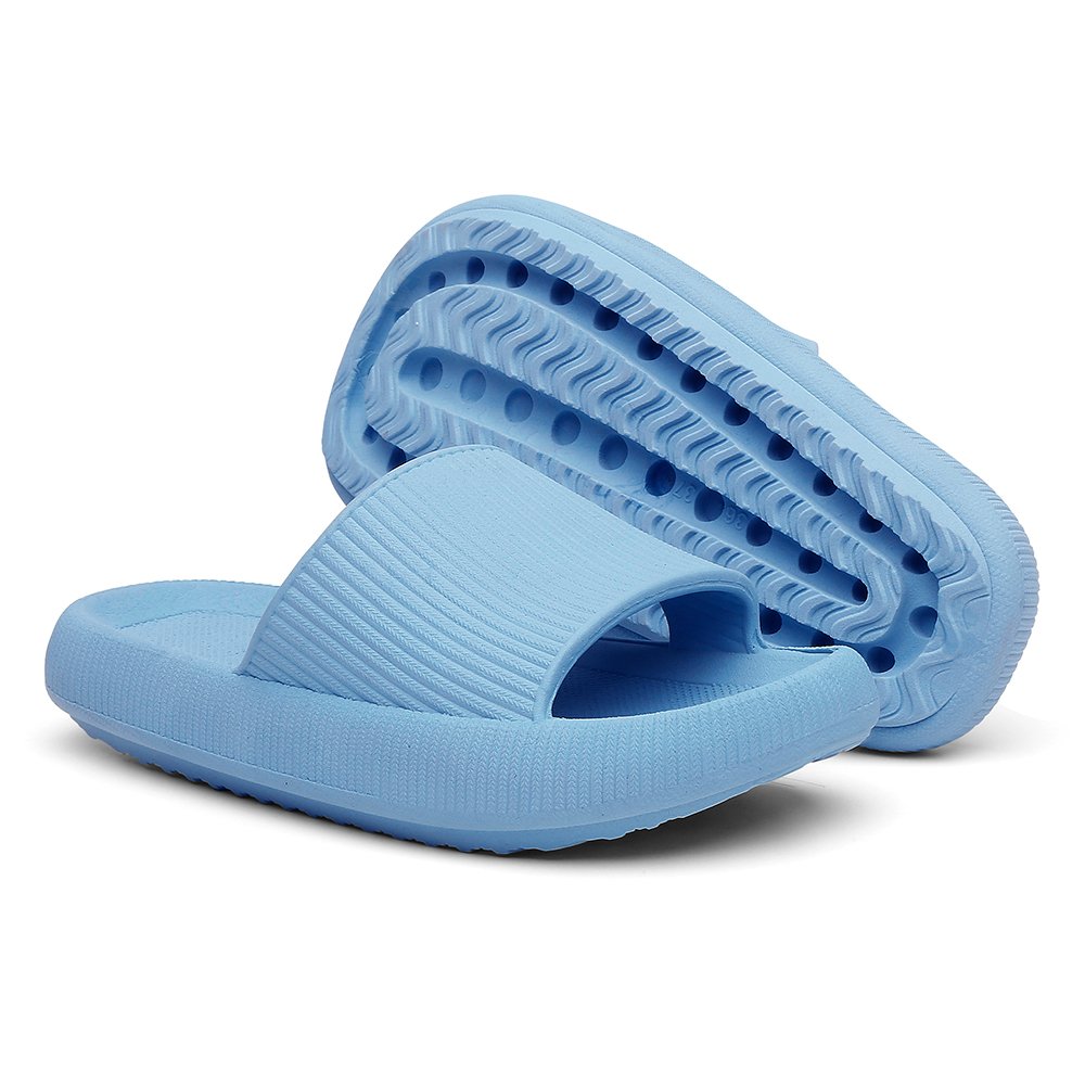 Chinelo Nuvem Unissex Slide Design Moderno Confortavel Solado Microexpandido Dia a Dia Verao Azul 3