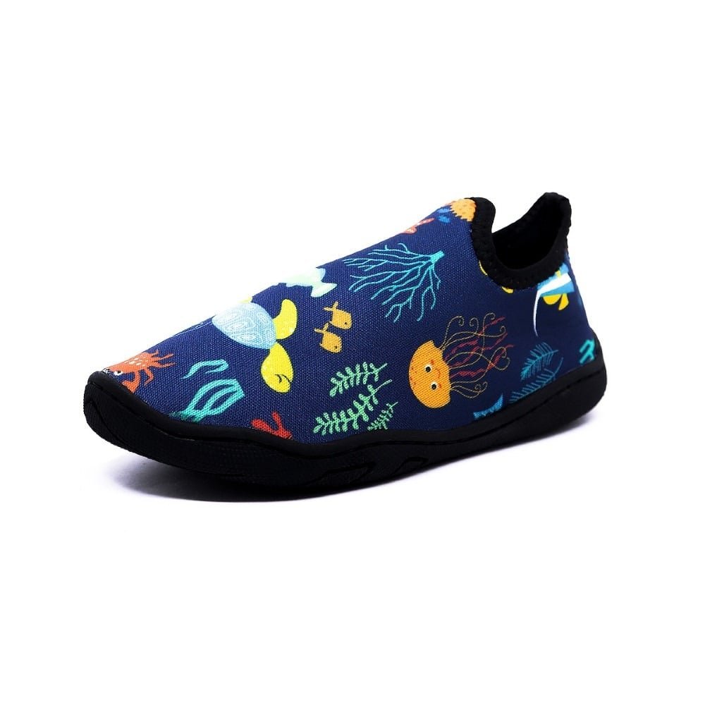 Tenis Sapatilha Infantil Aquatica Neoprene Estampa Fundo do Mar Leve Macia Calce Facil Sola Borracha