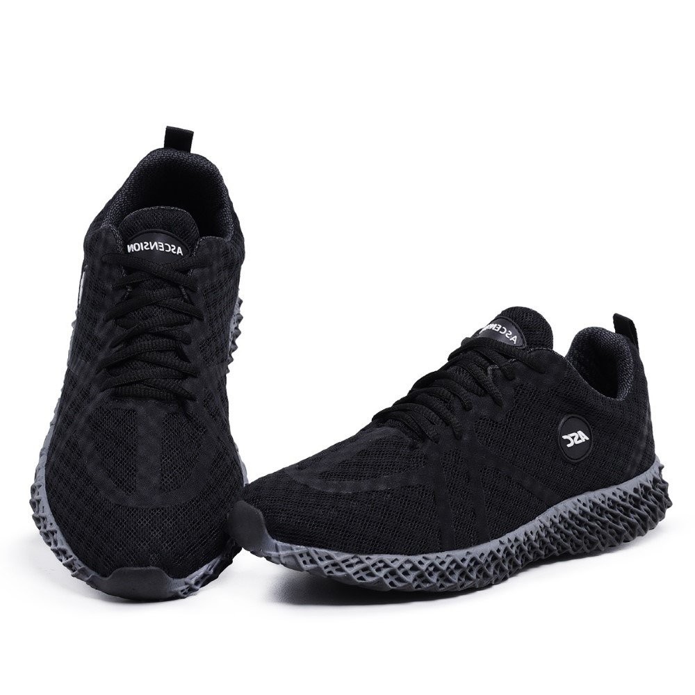 Tenis Academia Fitness Macio Fechamento Cadarço Solado Microexpandido Leve Preto 2