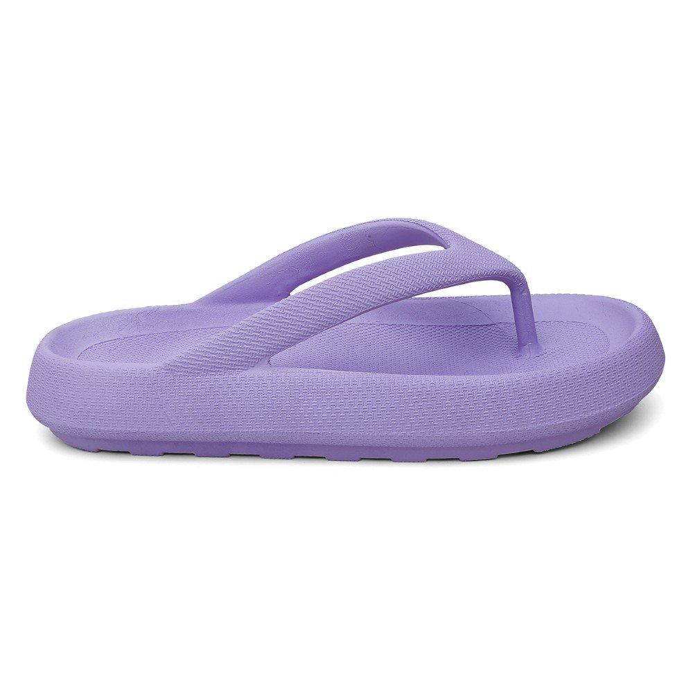 Chinelo de Dedo Nuvem Feminino Microexpandido Anatomica Confortavel Palmilha Macia Praia Verao Roxo 2