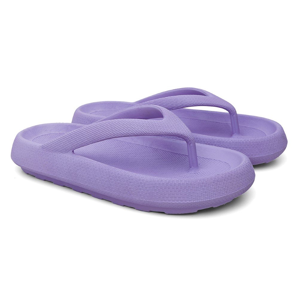 Chinelo de Dedo Nuvem Feminino Microexpandido Anatomica Confortavel Palmilha Macia Praia Verao Roxo 3