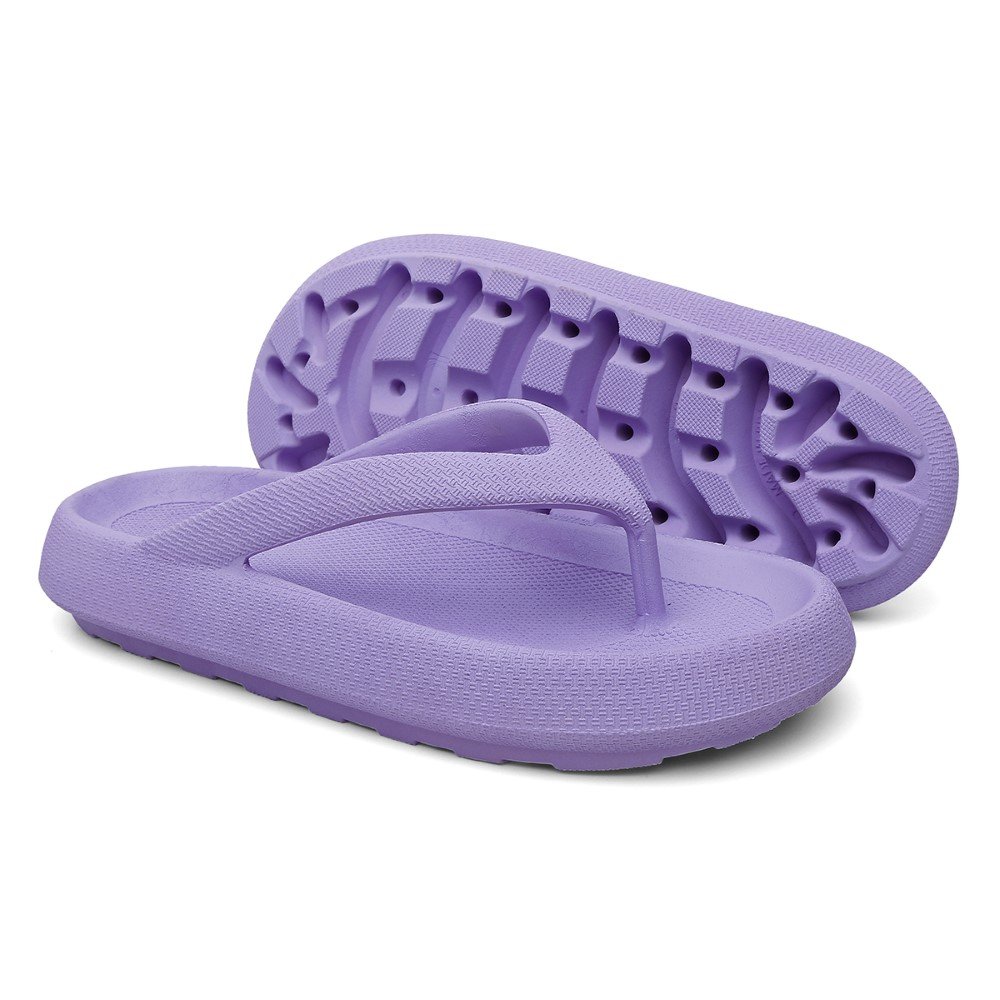 Chinelo de Dedo Nuvem Feminino Microexpandido Anatomica Confortavel Palmilha Macia Praia Verao Roxo 5