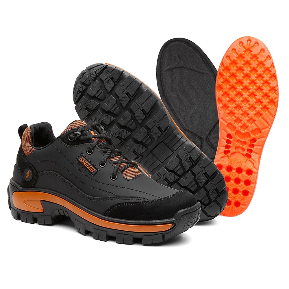 Coturno em Couro Shelga  Estilo e Conforto  36 a 45  Preto - 1001 Preto 4