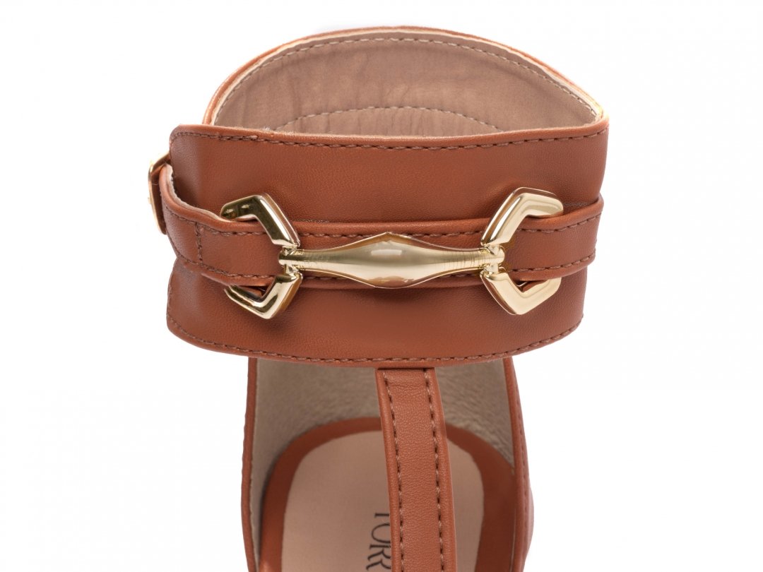 Sandalia Feminina Salto 9,5cm Caramelo - Elegancia e Conforto em Cada Passo Marrom 6