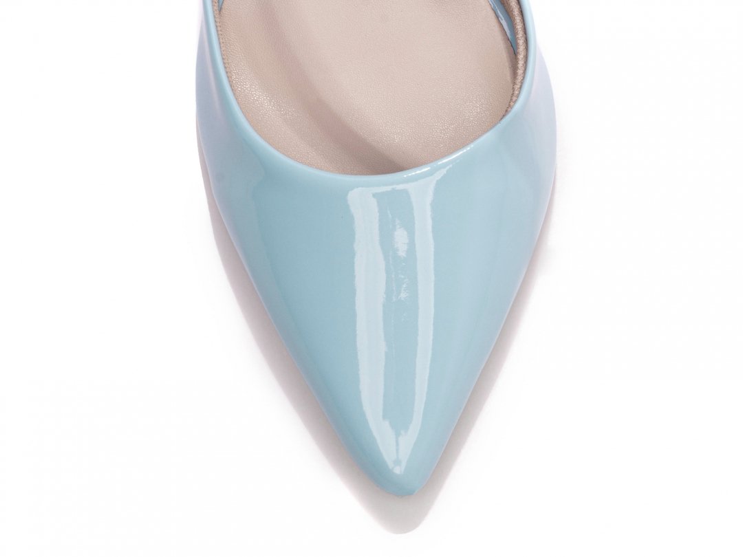 Scarpin Aberto com Fivela - Salto 9cm - Luxo e Glamour em Azul Azul 6