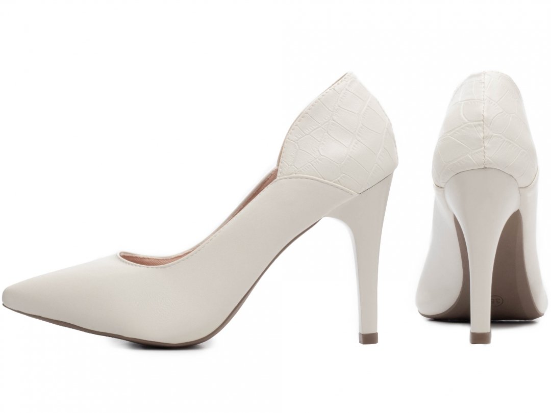 Scarpin Luxo Classe A - Salto 10 Fino Super Elegante - Off White Branco 2