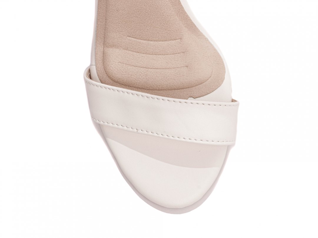 Sandalia Salto 8,5cm - Charme Off White: Elegancia & Conforto Branco 6