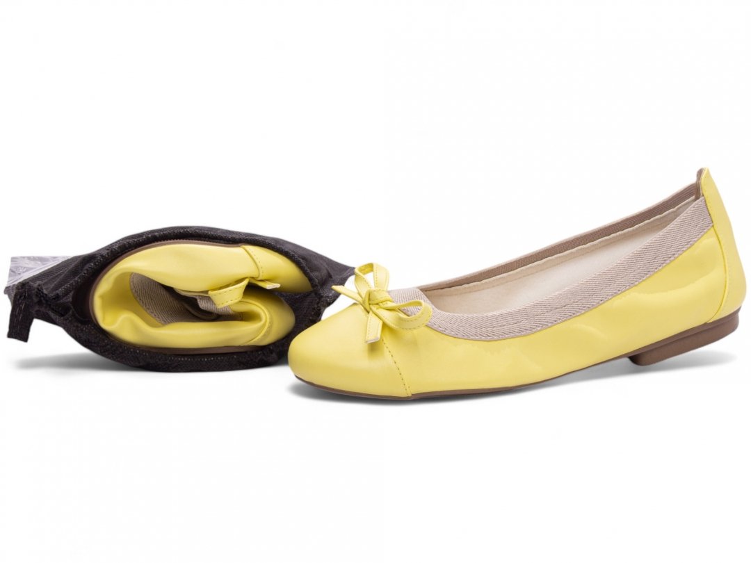 Sapatilha Maria Mole Bag Shoes - Conforto e Praticidade em Napa Amarelo Amarelo 6